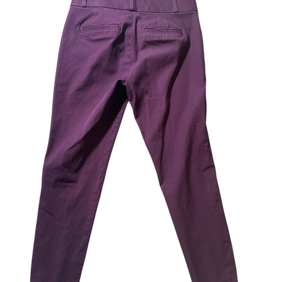 Banana Republic Sloane purple trousers midrise skinny pants size 2 - Picture 2 of 15
